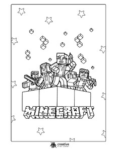Cool Minecraft Coloring Page