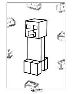 Minecraft Creeper Coloring Page