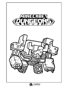 Minecraft Dungeons Coloring Page